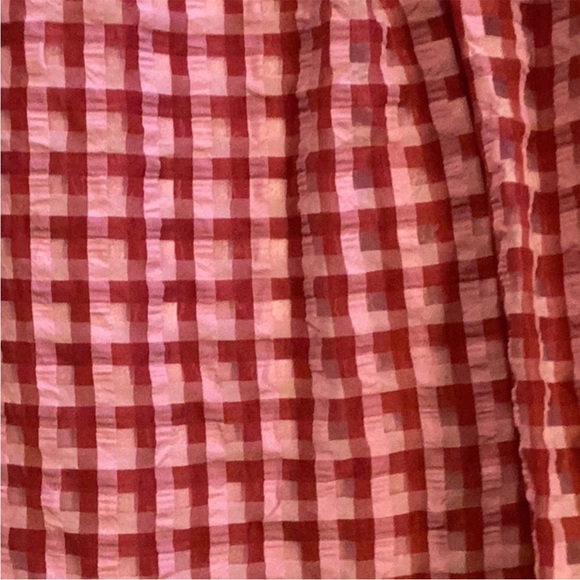 Anthropologie Eva Franco Textured Plaid  Pink Midi Skirt - Regular& Petite - Picture 4 of 4